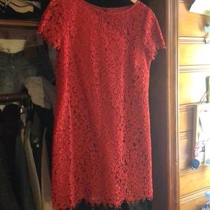 Zara red lace dress